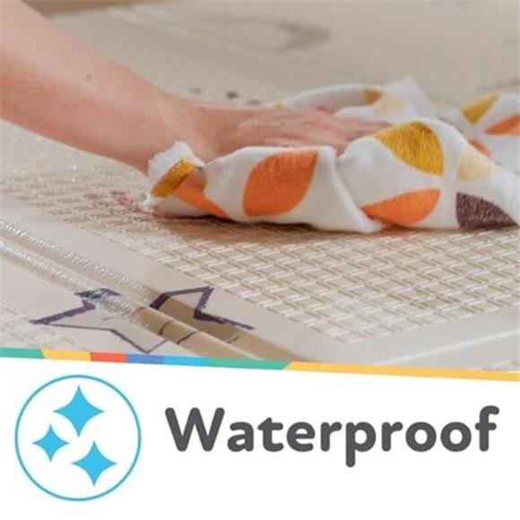 Reversible Baby Floor Mat, 77" x 58" - Foldable and Lightweight Baby Play - Picture 5 of 7